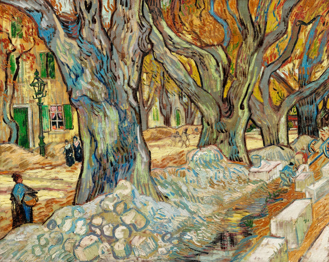 Vincent Van Gogh Large Plane Trees 100% Cotton Fabric Panel A125