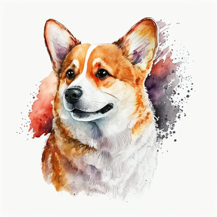 Corgi Dog 100% Cotton Fabric Panel Block A553