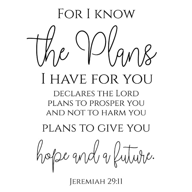 jeremiah 29:11 fabric panel