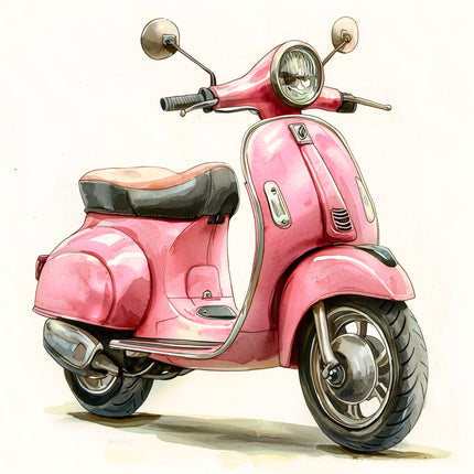 Pink scooter fabric panel