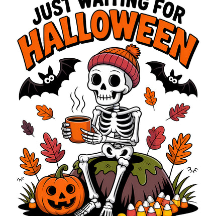 Waiting For Halloween 100% Cotton Fabric Panel Block AA1046