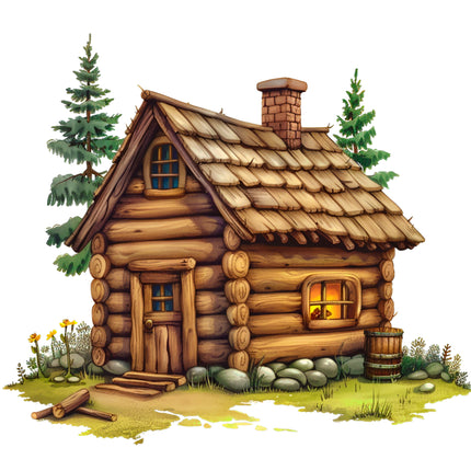 Log Cabin 100% Cotton Fabric Panel Block AA1056