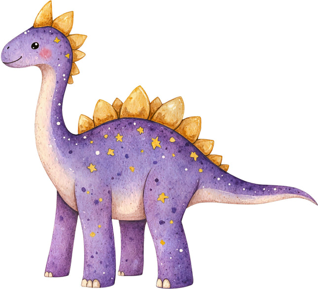 purple dinosaur quilt block