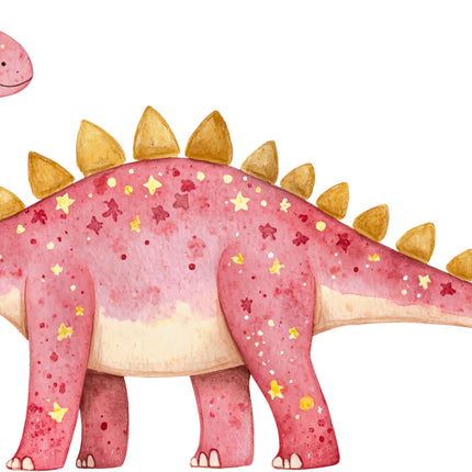 Pink dinosaur quilt block