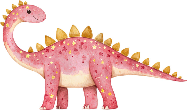 Pink dinosaur quilt block