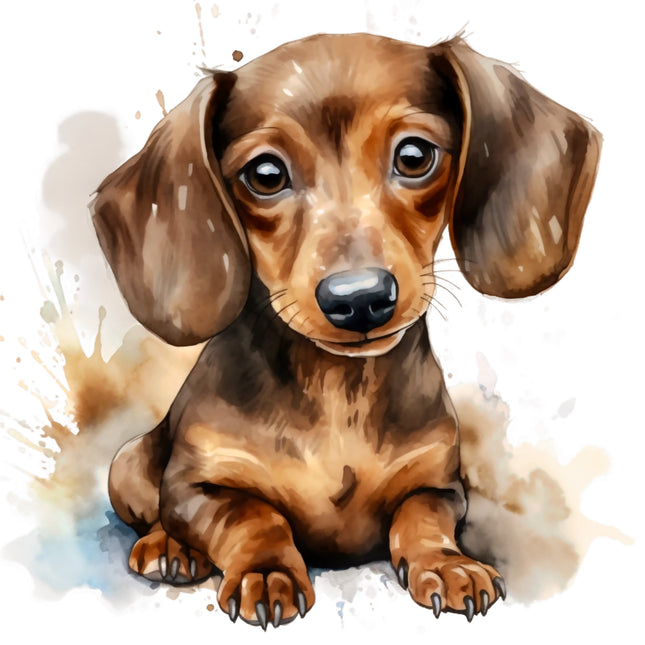 Dachshund Dog 100% Cotton Fabric Panel Block AA1310