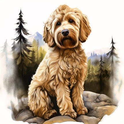goldendoodle fabric panel