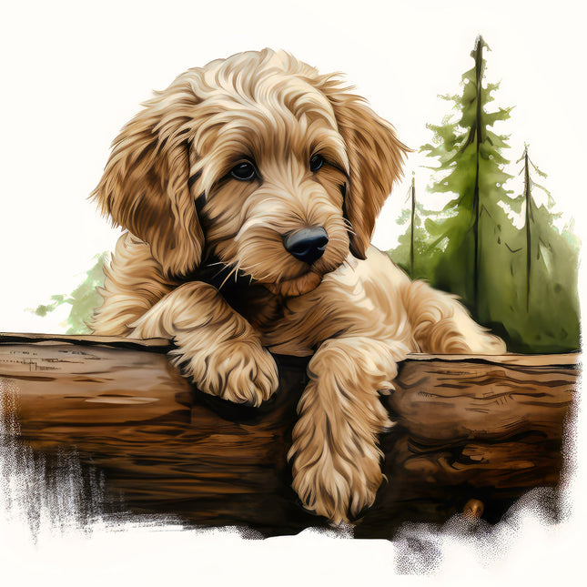 goldendoodle fabric panel