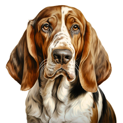 Basset Hound Dog 100% Cotton Fabric Panel Block AA1342