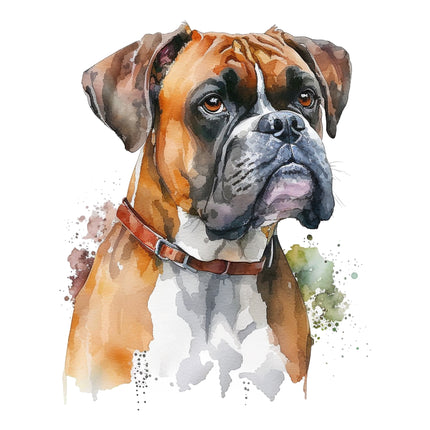 Boxer Dog 100% Cotton Fabric Panel Block AA1348
