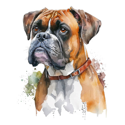 boxer dog fabric panel