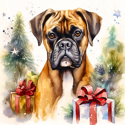 Boxer dog fabric panel