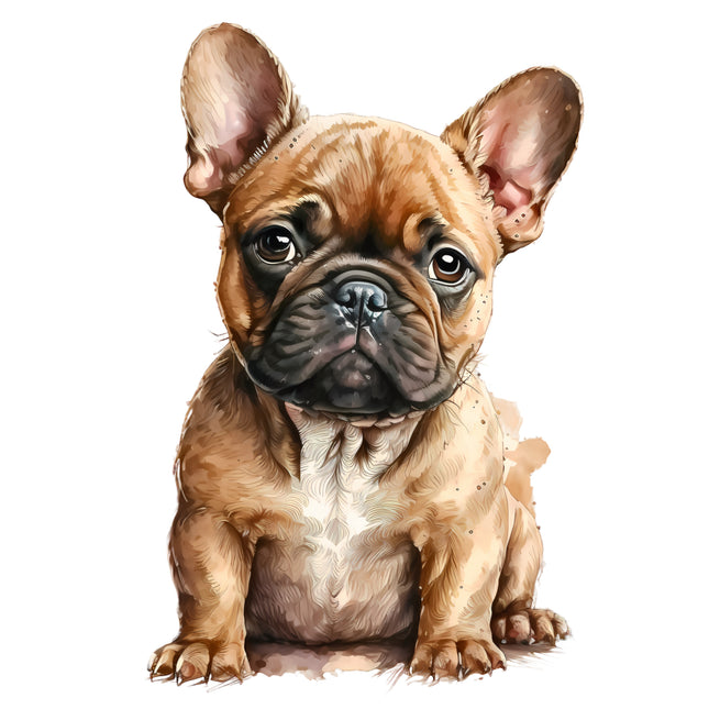 French Bulldog 100% Cotton Fabric Panel Block AA1364