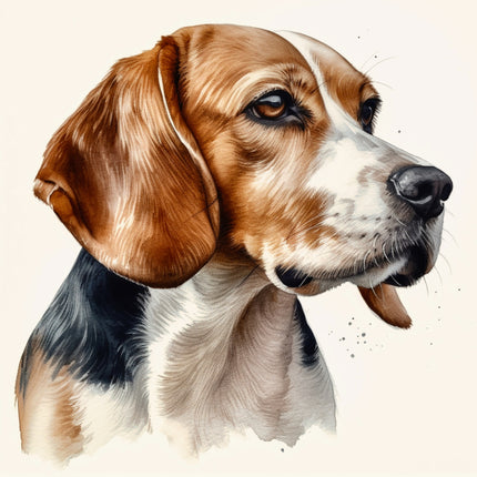beagle dog's head quilt block