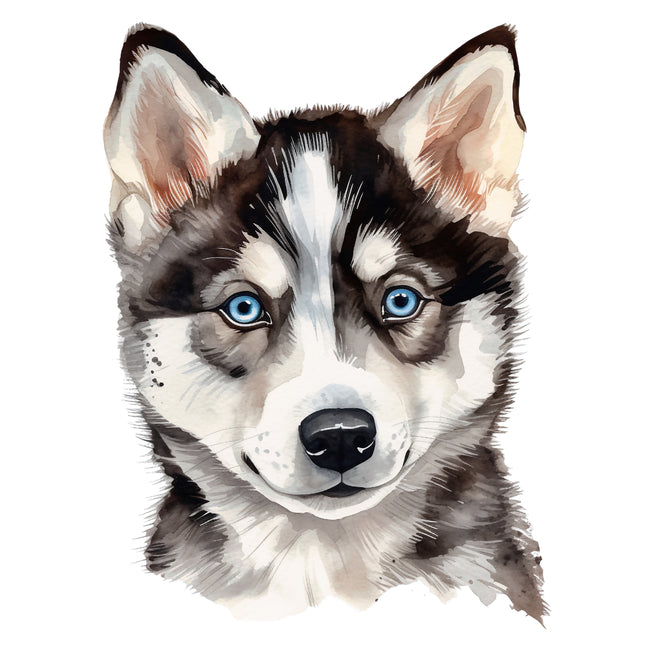 Siberian Husky Dog 100% Cotton Fabric Panel Block AA1504