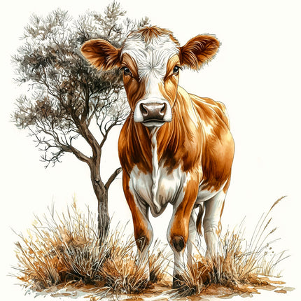 cow fabric panel