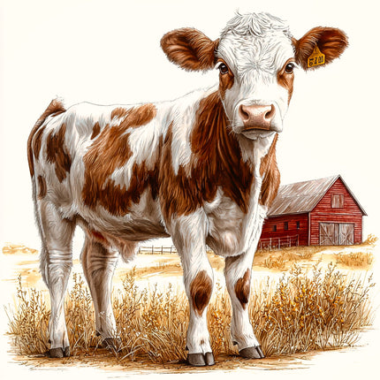 cow quilt panel
