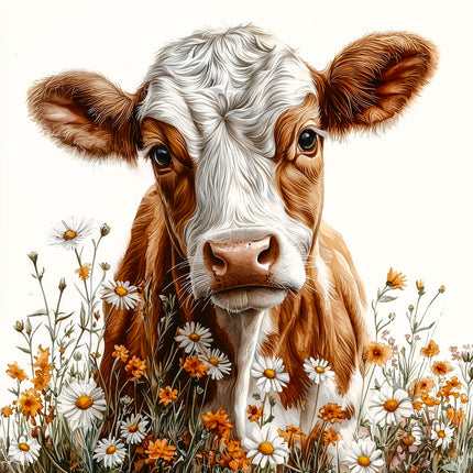 cow quilt panel