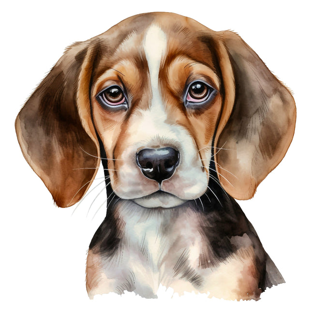 beagle puppy quilt panel