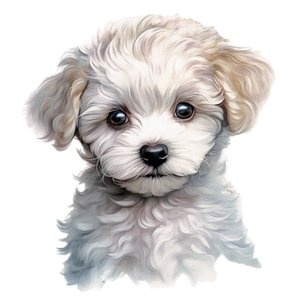 Bichon Frise Dog 100% Cotton Fabric Panel Block AA1545