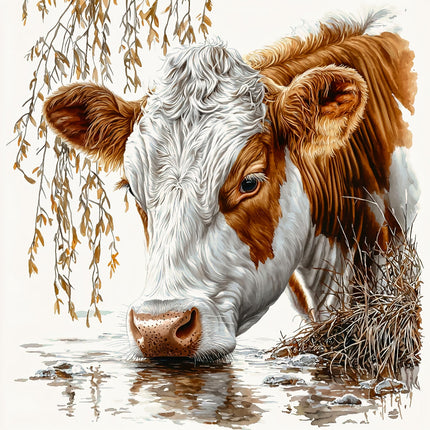 Cow fabric panel