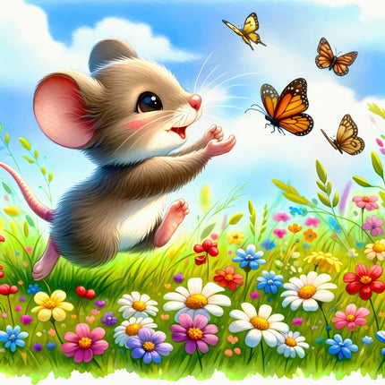 mouse cotton quilt block