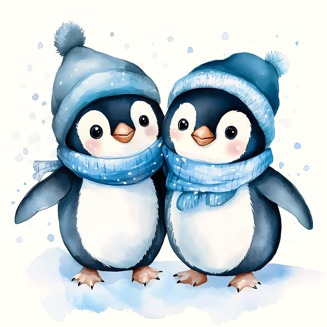 Penguin 100% Cotton Fabric Panel Block AA192