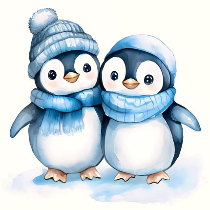 Penguin 100% Cotton Fabric Panel Block AA194