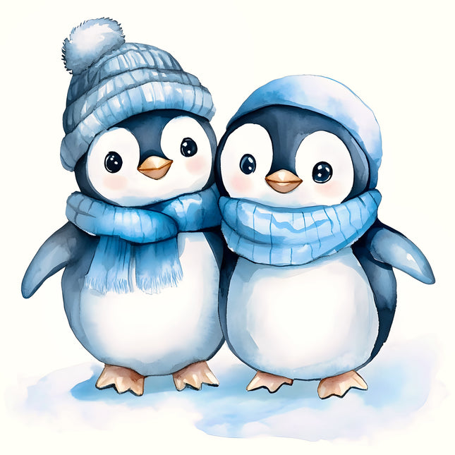 Penguin 100% Cotton Fabric Panel Block AA194