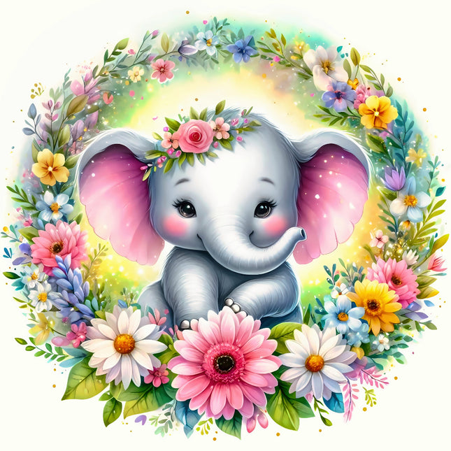 elephant fabric panel