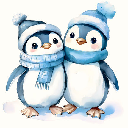 Penguin 100% Cotton Fabric Panel Block AA199