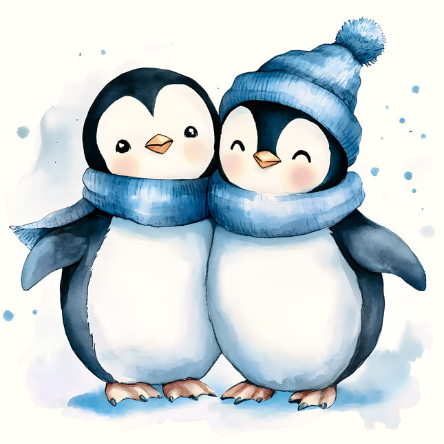 Penguin 100% Cotton Fabric Panel Block AA202