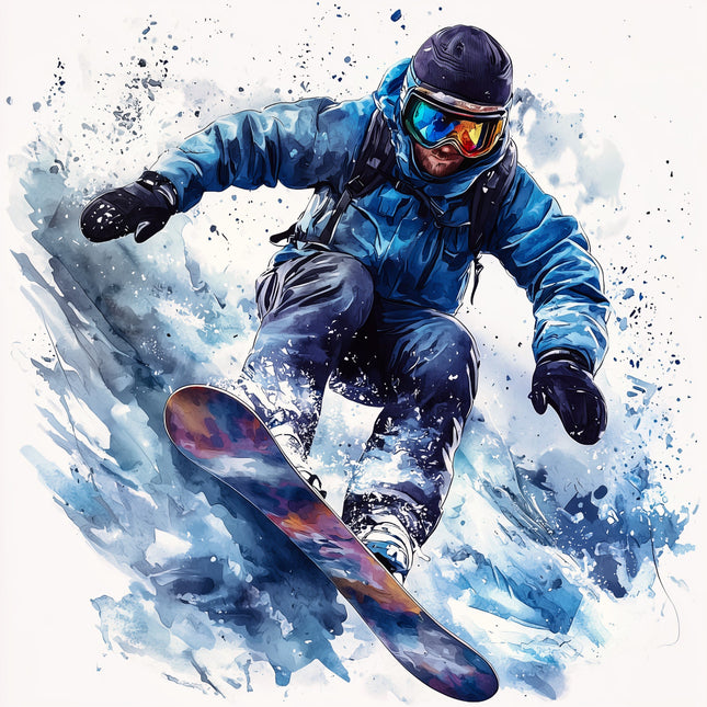 Snowboarder fabric panel