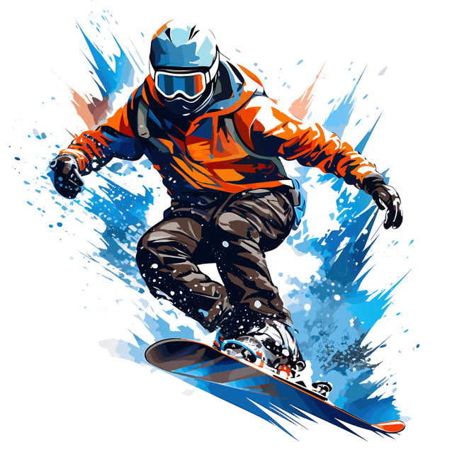 snowboarder in action quilt panel