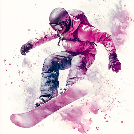 Snowboarding 100% Cotton Fabric Panel Block AA317