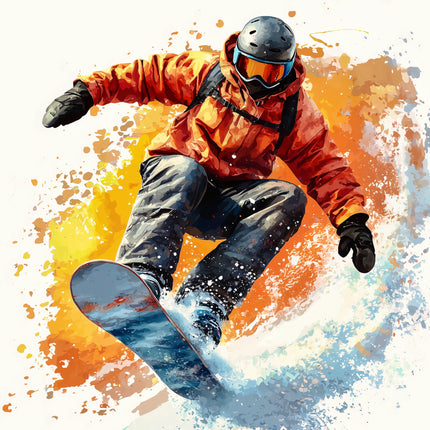 Snowboarder fabric panel