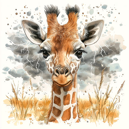 Giraffe 100% Cotton Fabric Panel Block AA40110