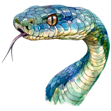 Colorful snake fabric panel