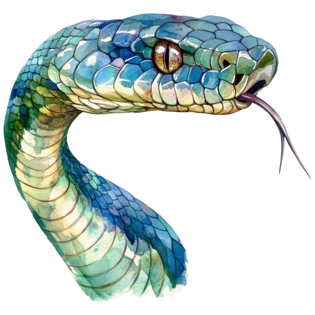 Colorful snake quilt block