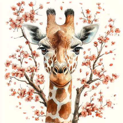 Giraffe 100% Cotton Fabric Panel Block AA40350