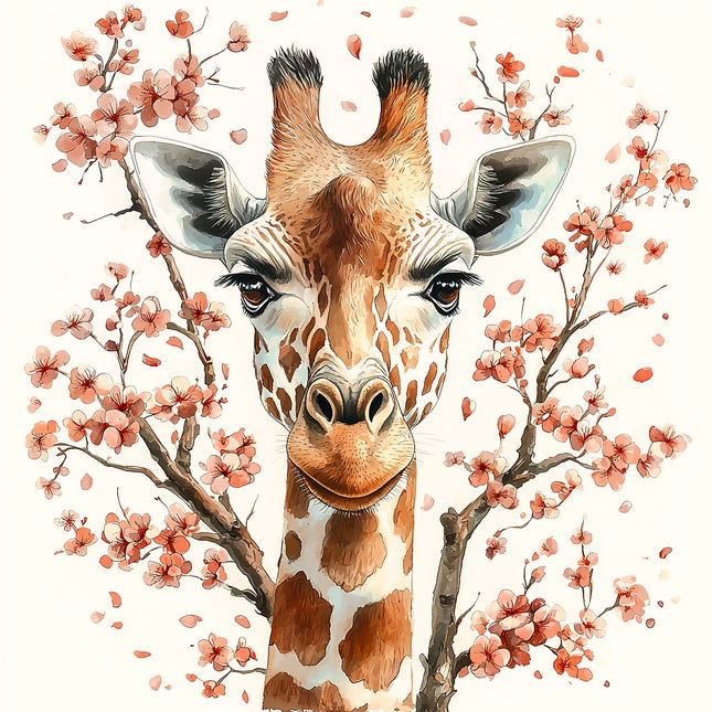 Giraffe 100% Cotton Fabric Panel Block AA40350