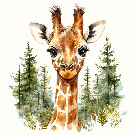 Giraffe 100% Cotton Fabric Panel Block AA40420