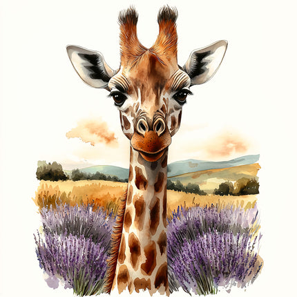 Giraffe 100% Cotton Fabric Panel Block AA40430