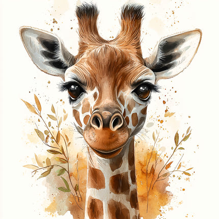 Giraffe 100% Cotton Fabric Panel Block AA40500