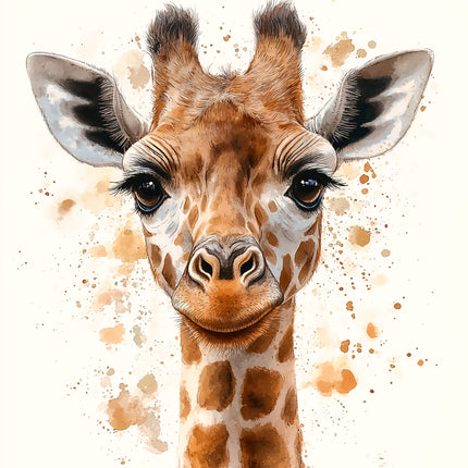 Giraffe 100% Cotton Fabric Panel Block AA40510