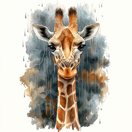 Giraffe 100% Cotton Fabric Panel Block AA40550