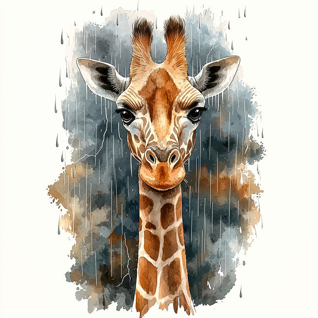 Giraffe 100% Cotton Fabric Panel Block AA40550