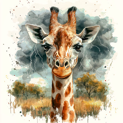 Giraffe 100% Cotton Fabric Panel Block AA40560