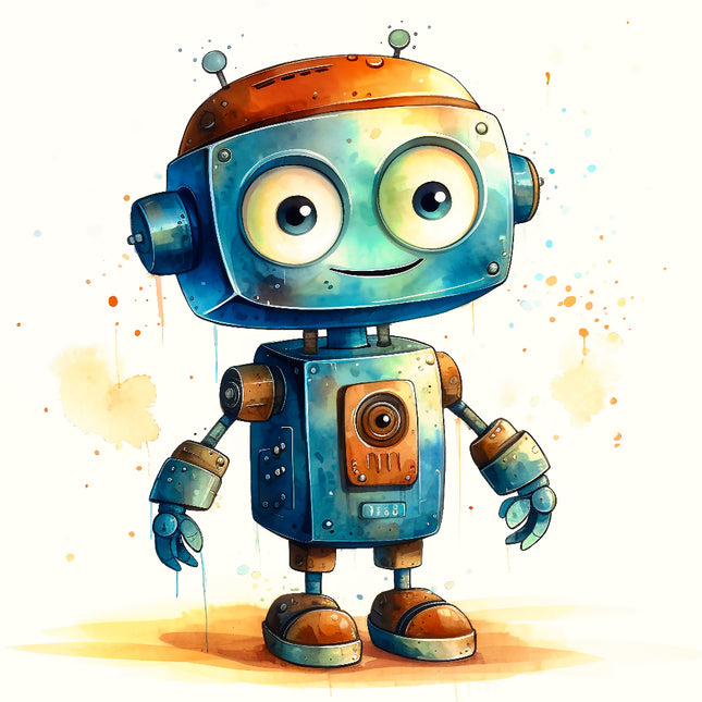 Colorful robot fabric panel