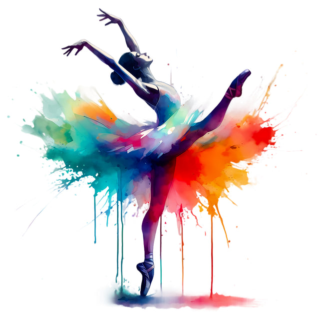 Colorful Ballerina 100% Cotton Fabric Panel Block AA456